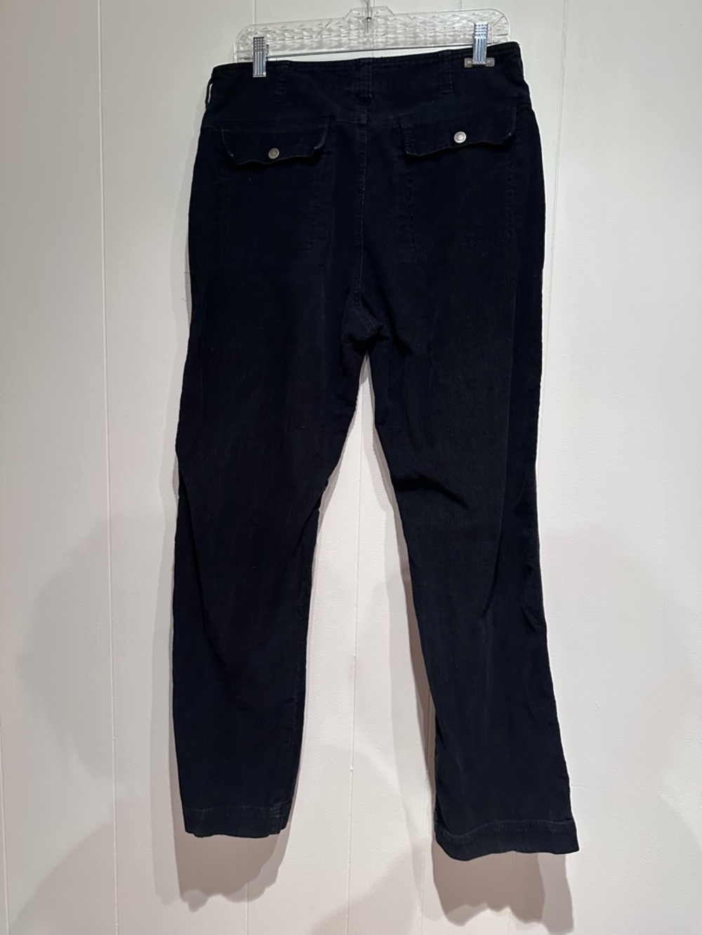 Woolrich Corduroy Pants Womens 12 Black Straight Crop High Rise Stretch Casual - Picture 4 of 8